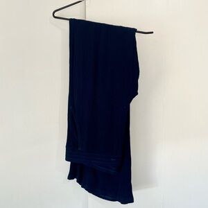 Allen Allen Dark Blue Linen Pants